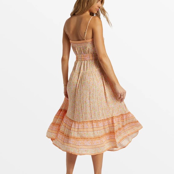 Billabong Billabong Wish For You Dress Orange and Pink Strappy Dress - Picture 3 of 12